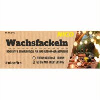 Wachsfackeln 60 cm, 5er Btl.