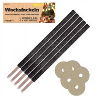 Wachsfackeln 45 cm, 5er Btl.