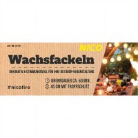 Wachsfackeln 45 cm, 5er Btl.