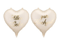 Folienballons Herzen Alles Liebe zur Hochzeit"