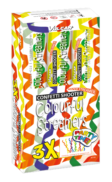 Confetti shooter - Colourful streamers
