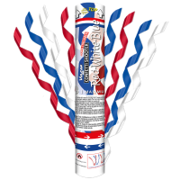 Confetti shooter - Red / white / blue streamers