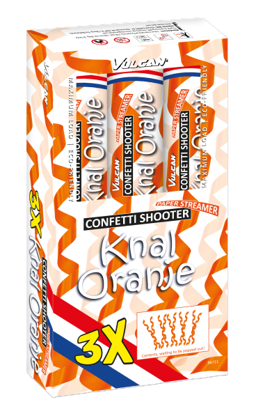 Confetti shooter - Orange streamers